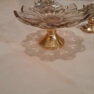 ظرف میوه و دو شمعدان طرح گل سرخ