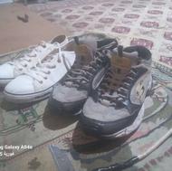 دوهفته کفش مشکی شماره 40 وسفید شماره 41 سفید اصلا استفاده نش