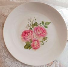 2بشقاب قاب دکوری رومیزی دیواری دیوارکوب تزیینی طرح گل کریسمس