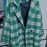 پالتو سبز چهار خونه آکبند نونونو دیروز خریدم