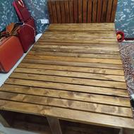 تخت خواب یک نفر و نیم چوب روس