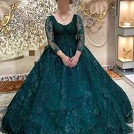 لباس عروس سبز