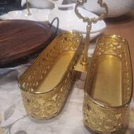 جاقاشق و چنگال دوقلو طلایی آکبند