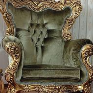 مبل سلطنتی 9نفره همراه باشه میز عسلی