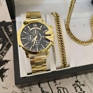 ست ساعت دیزل طلایی.