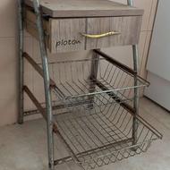 جا سیب زمینی و پیاز چوبی کشودار