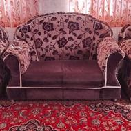 مبل قهوه ای 4نفره طرح گل دار