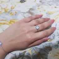 ست دستبند و انگشتر نقره 925چشم نظر