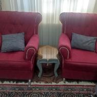 مبل راحتی هفت نفره دو رنگ خیلی بادوام و تمیز