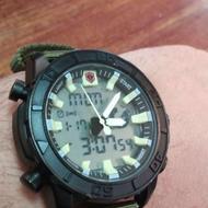 ساعت مچی آنتیک دو زمانه صفحه تمام شبنما زنگ دار قدم شمار