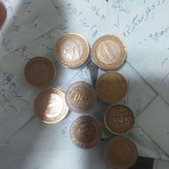 ده عدد سکه خارجی مختلف
