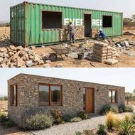 اجرای سنگ لاشه ورقه ای مالون دماوند