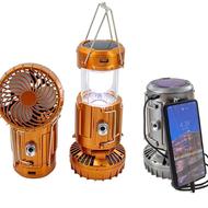 چراغ کمپینگ خورشیدی دارای پنکه و پاوربانک پرداخت درب منزل