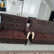 مبل 7 نفره قهوه ای تیره
