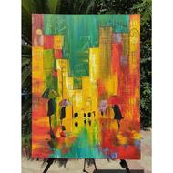 نقاشی برجسته و مدرن رنگ روغن