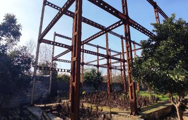 زمین به همراه اسکلت دو طبقه