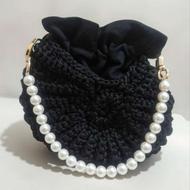 کیف دستبافت صدفی، مکرومه