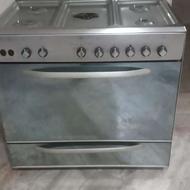 اجاق گاز التون 5 شعله.با فر وجوجه گردان سالم