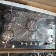 گاز 5شعله صفحه ای شیشه بسیار عالی