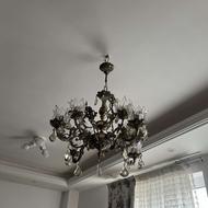 لوستر تمام برنج با کریستال