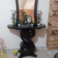 آینه کنسول وشمعدان وساعت ....