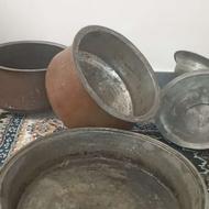 دیگ های مسی و تشت مس