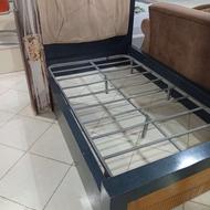 تخت یک نفره سایز 1/20عرض 2 ارتفاع رنگ سورمیی