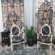 مبل استیل و پرده