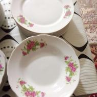 دو دست بشقاب برنج و خورشت خوری