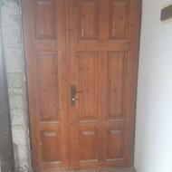 فروش دو عدد درب ورودی منزل مدل پنجره ای جامی دو لنگه ای