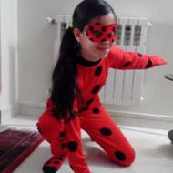 لباس کارکتر کارتون دختر کفشدوزکی با وسایل کامل