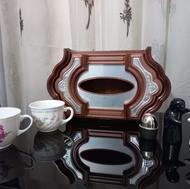 جعبه دستمال کاغذی/نمکدان آدمک/فنجان گل سرخی/هرسه نو آکبند