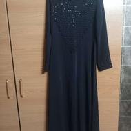 لباس مجلسی زنانه سرمه ای بلند