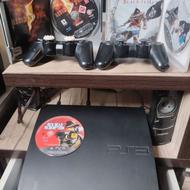 همراه با 3 بازی اورجینال ps3 slim دو دسته کپی خور