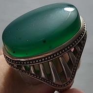 انگشتر نقره عقیق سبز