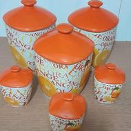 پا سماوری نارنجی سفید