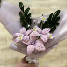 دسته گل از جنس پیپ پاک کن مخملی