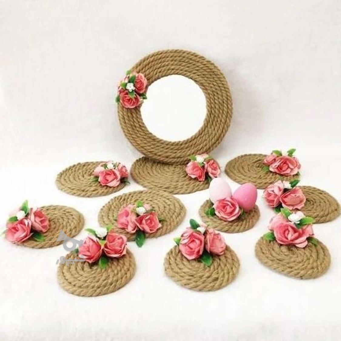 هفت سین مکرومه بافی و کنفی زیبا در طرح و رنگ دلخواه