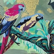 تابلو نقاشی طرح طوطی سایز 50*70