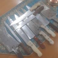 چاقوومصقل قصابی وبرگ زنی