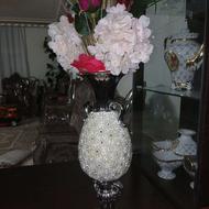 گلدان نقره ای تزئینی شیک