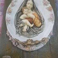 دیوارکوب چینی حضذت مریم عتیقه