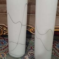 گلدان های شیشه ای سفید