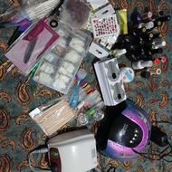 لوازم کاشت ناخن همراه کیف