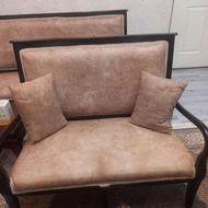 مبل استیل 7 نفره با میز عسلی نو میز وسط نو