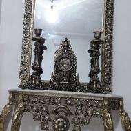 آیینه وشمعدان برنز