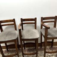 صندلی چوبی 3تایی مناسب اپن و میز ناهارخوری