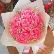 ولنتاین گل روبانی و شمع