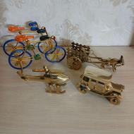 مجسمه برنجی برنزی کلکسیون ظروف آشپزخانه ماشین