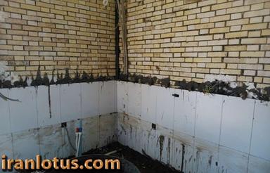 انجام کار بنای کاشی کاری سیمان تیغه